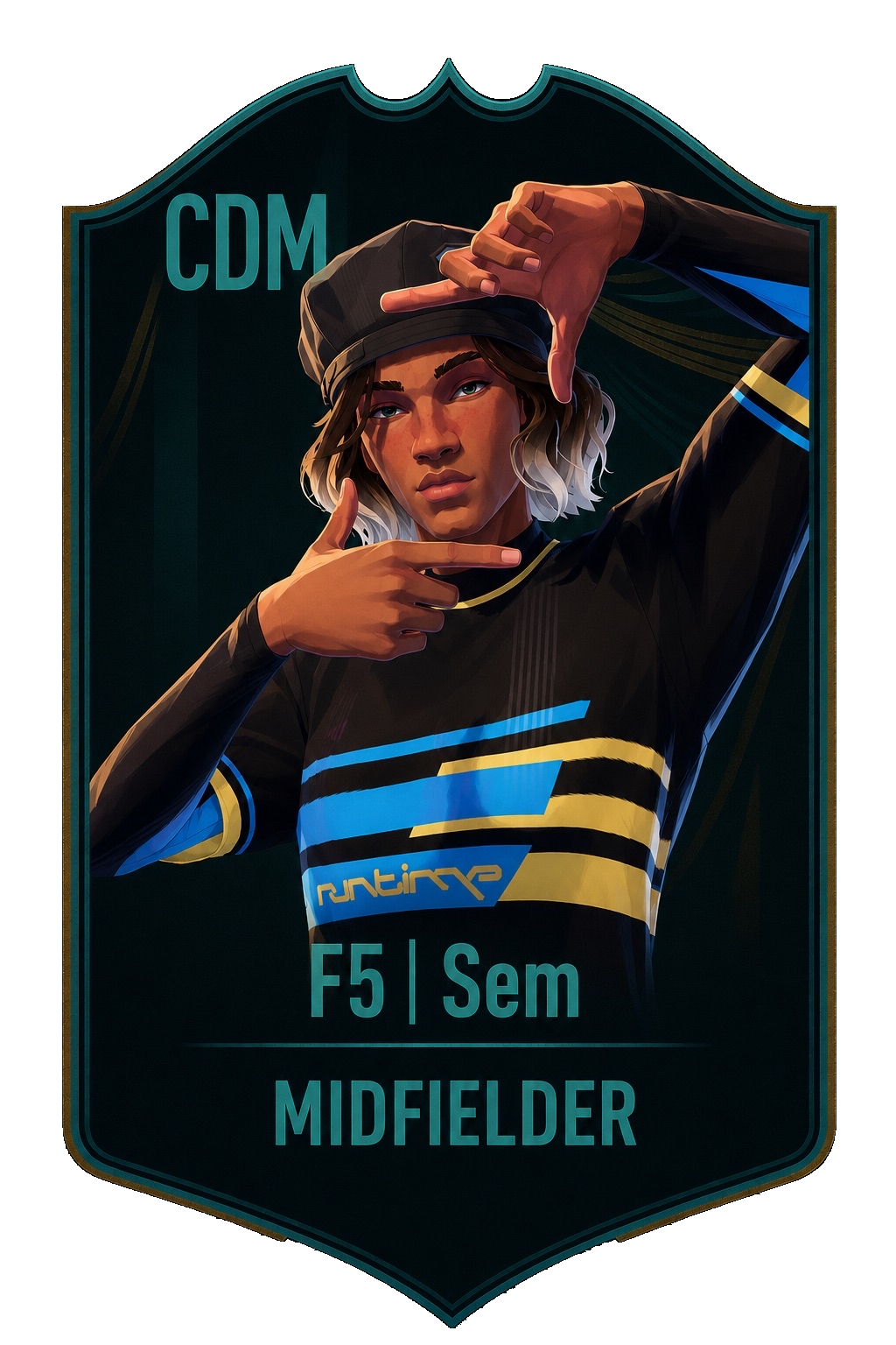 F5 Blue player card for Sem, midfielder
